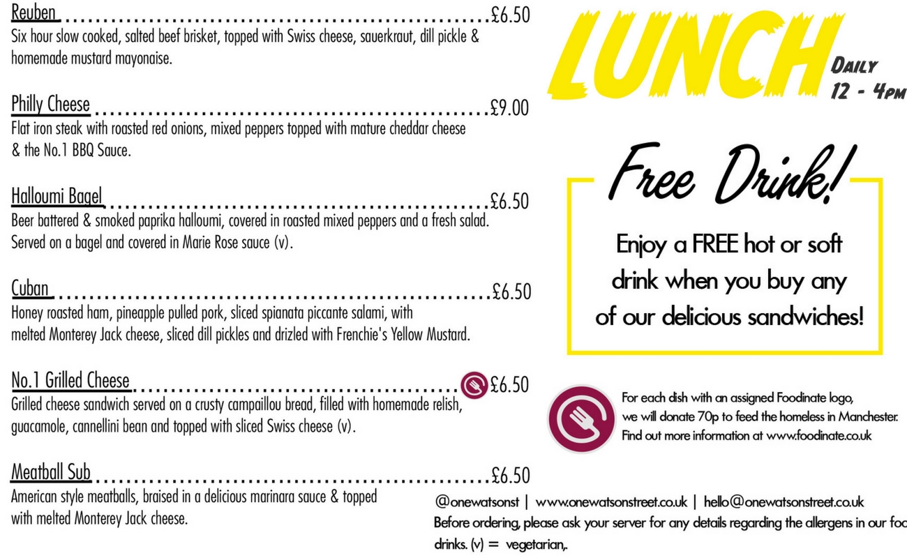 No1 Watson Street Restaurant Manchester